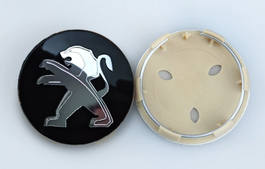 4x Nabendeckel 60mm kompatibel für Peugeot Felgen