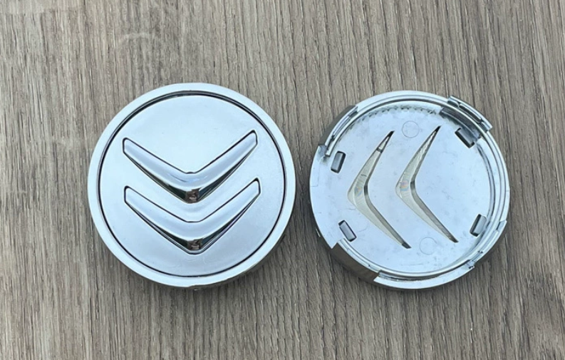 4x Nabendeckel 60mm kompatibel für Citroën Silber