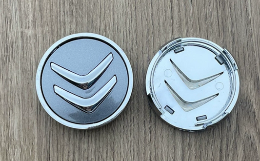 4x Nabendeckel 60mm kompatibel für Citroën Grau