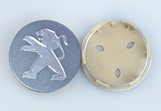 4x Nabendeckel 60mm kompatibel für Peugeot Felgen